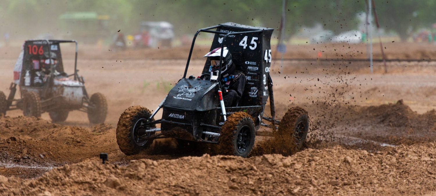 Car 45 (Falcon Racing) at turn 3 of Arizona 2025 endurance race.